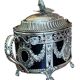 Silverware, sugar bowl in silver Louis XVI style, hallmarks late 18th century.