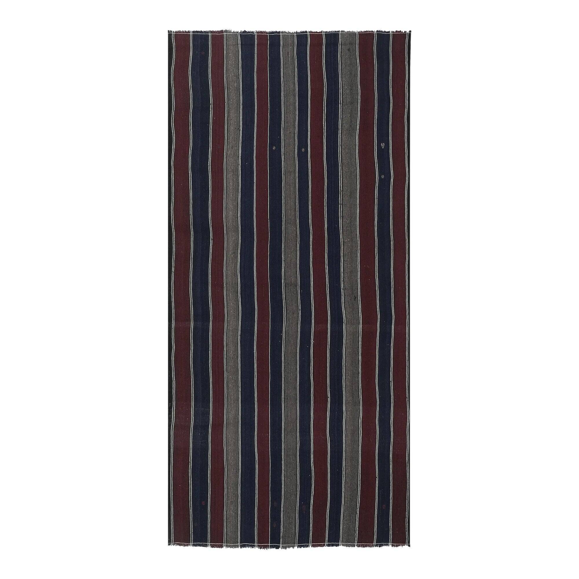 Vintage Turkish kilim, handwoven, 172x358 cm.