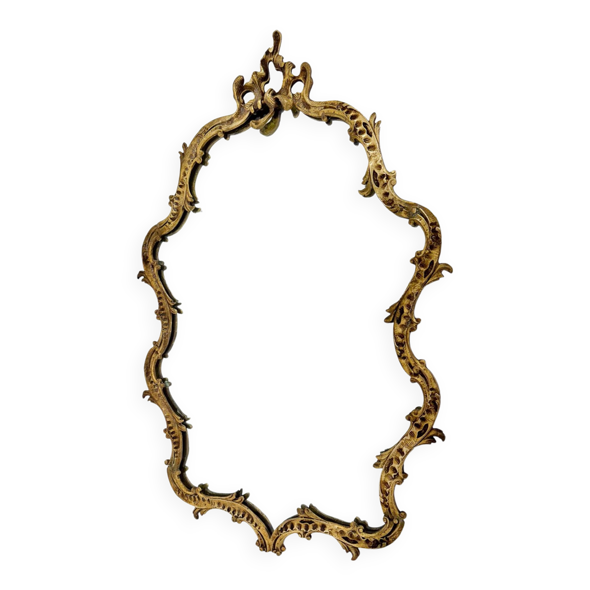 Antique brass french wall mirror