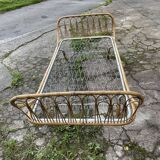 Lit corbeille en rotin