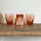 6 vintage “art deco” Rosaline glasses