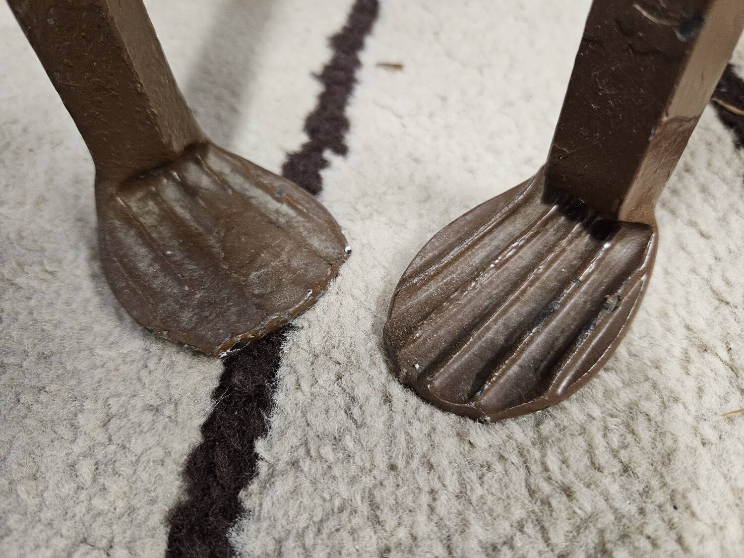 Set of 8 brutalist wrought iron bar stools 1970"