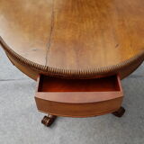 Table d'appoint ovale XIX ème pied en acajou