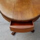 Oval side table XIX, mahogany foot