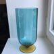 Two-tone blue and amber vase 70s