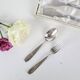 Silver metal cutlery set, vintage