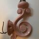 Pink metal wall light
