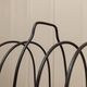 Black Metal Magazine Rack - Italian 1970s Vintage, Handmade, Four-Compartment Organizer