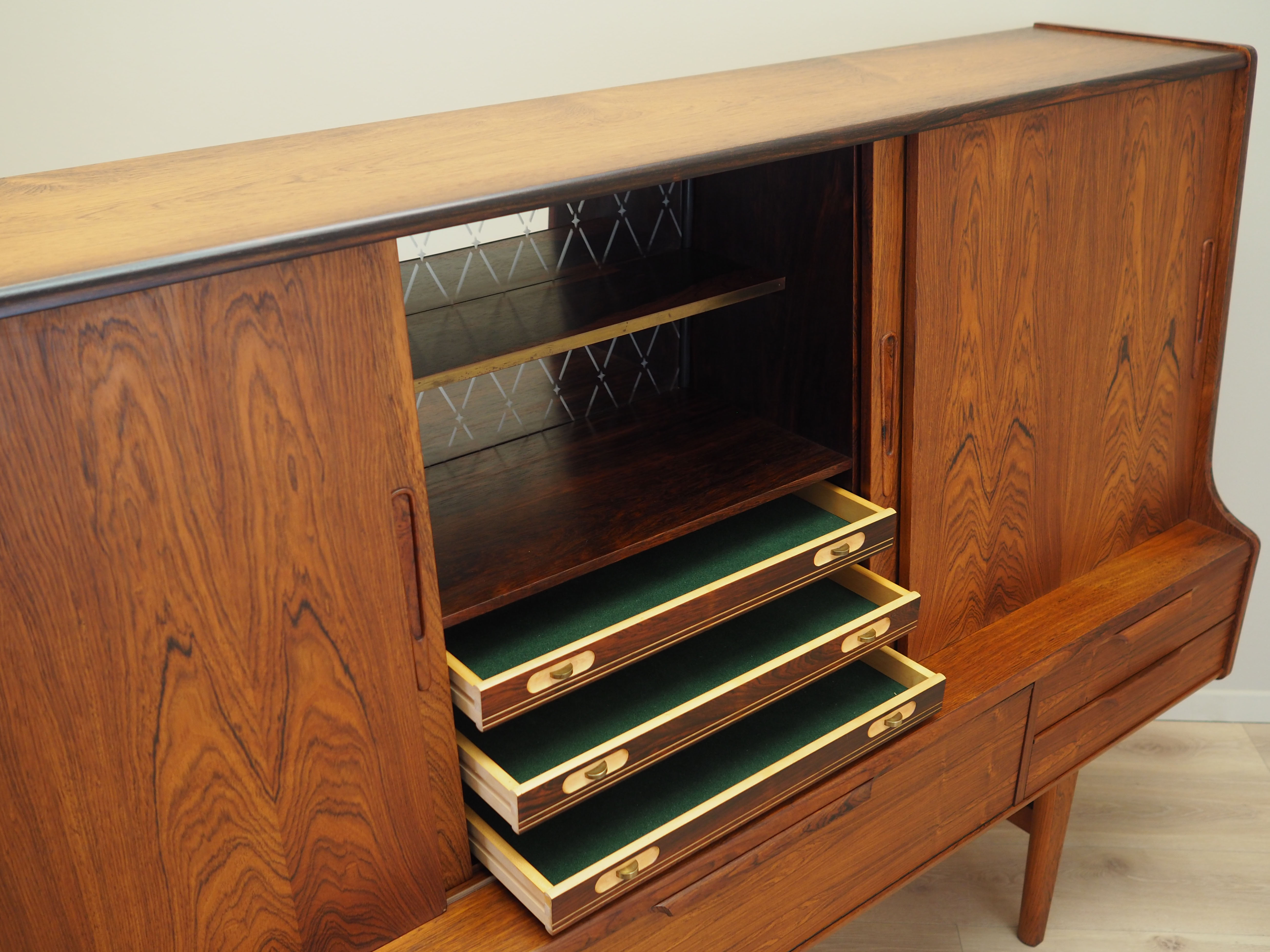 Rosewood highboard, Danish design, 1960s, manufactured by Luno Møbler