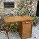 Vintage desk with curtain – wood – side shelf
