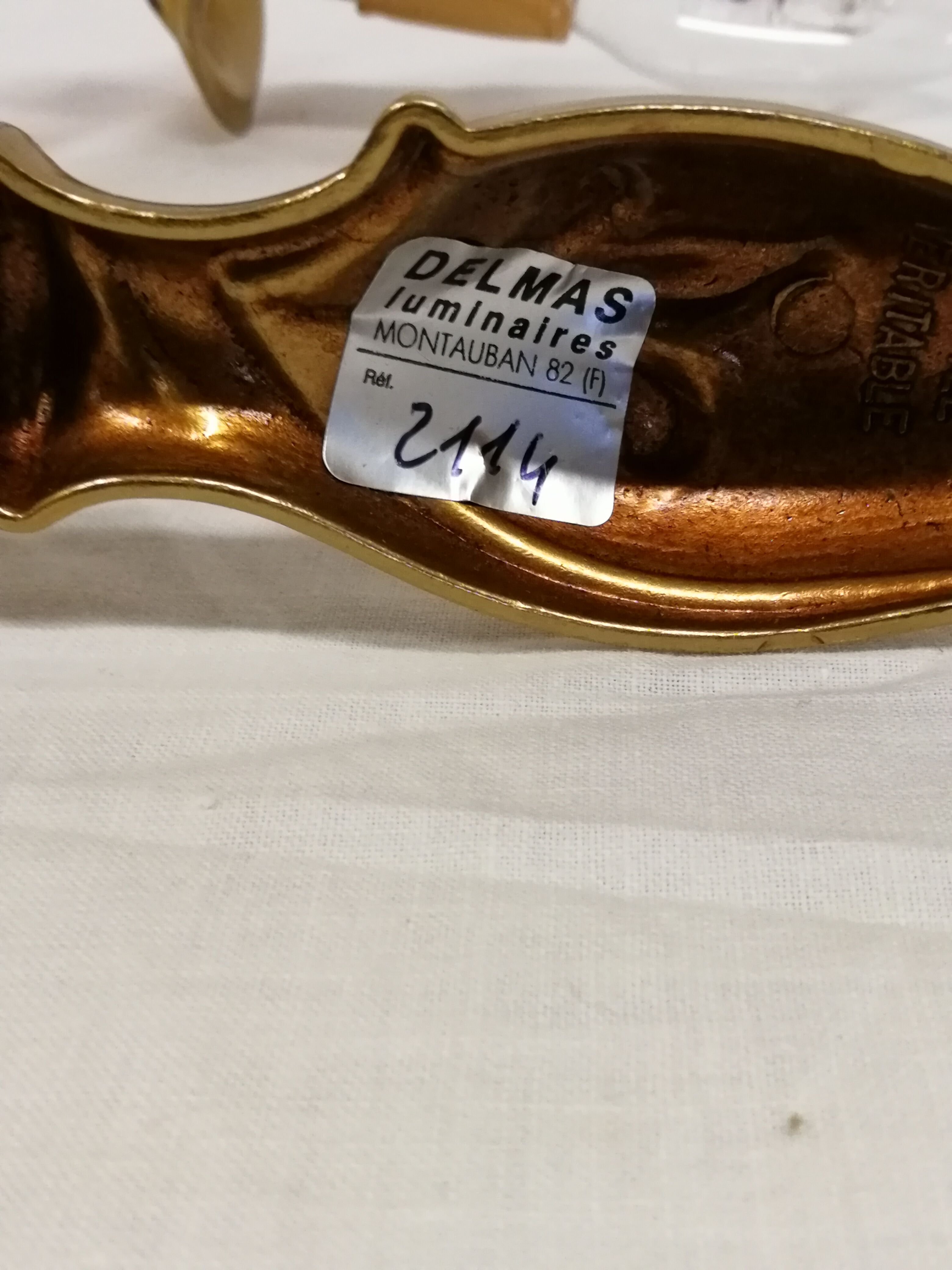 Pair of true bronze wall lamps