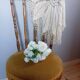 Vintage chair in turned wood and gold velvet, 1960