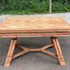 Renovated 1930s Spanish extendable dining table in oak.