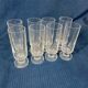 Lot of 8 glass glasses with a big foot