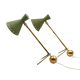 Ensemble de 2 lampes de table des années 50, attribuées à Stilnovo Milano Italie.