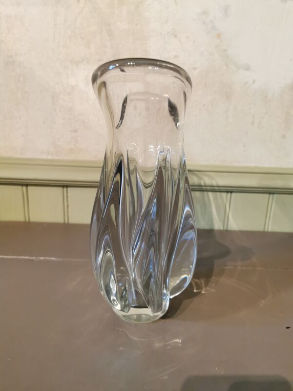 Vase vintage en cristal Vannes le Chatel