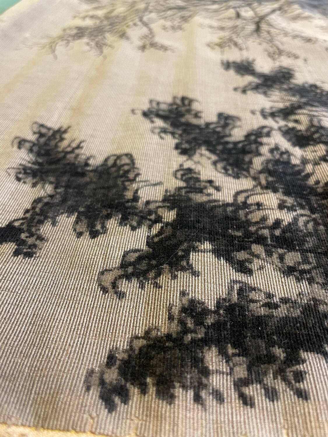 Old tapestry hanging velvet Asia Japan 19th 20th century