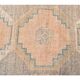 Vintage orange Turkish hand-knotted runner 81x356