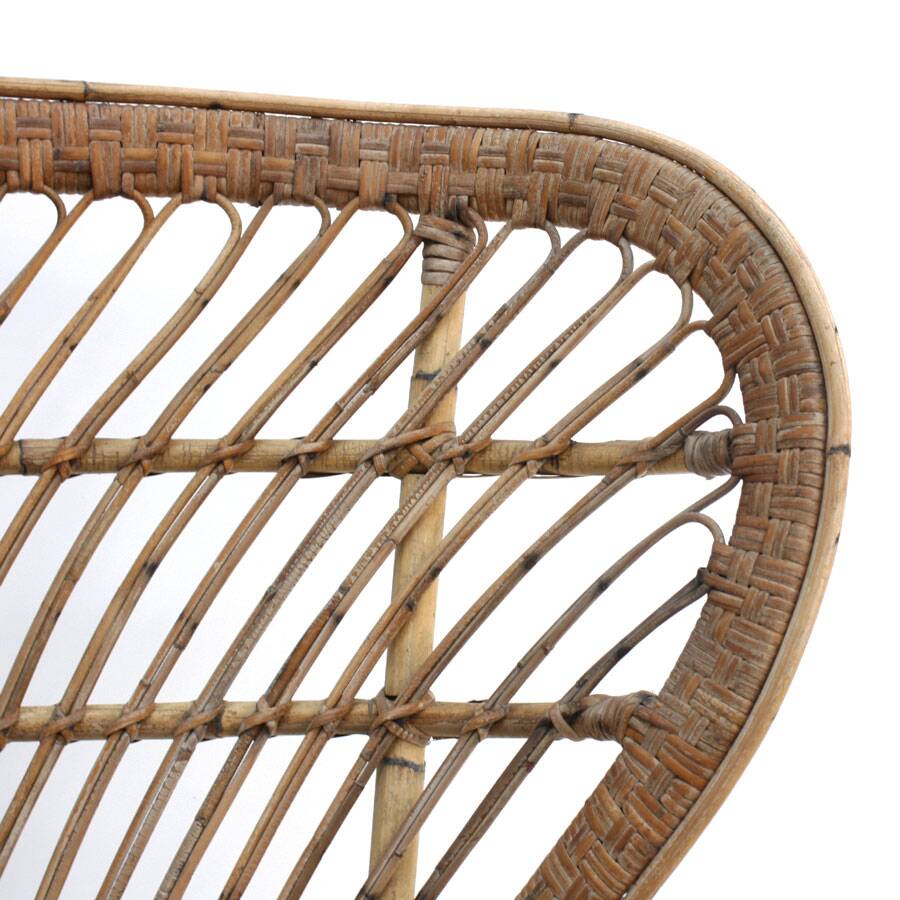 Mid-Century Modern Carminati Bamboo Rattan Italian Handmade Pair of Armchai