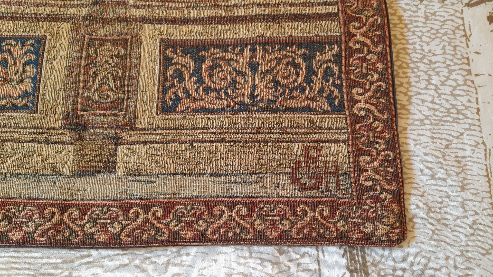 Tapisserie d'halluin " scène de cour au paon"