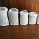 Suite of 5 old porcelain spice pots