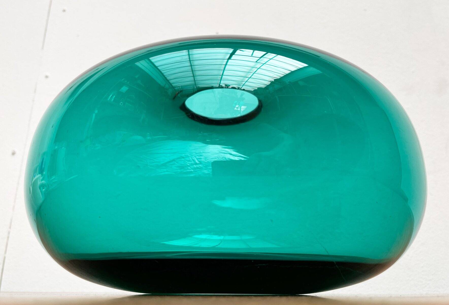 Large vase from the Swedish Stockholm series, handmade glass from Ikea, 1990s.