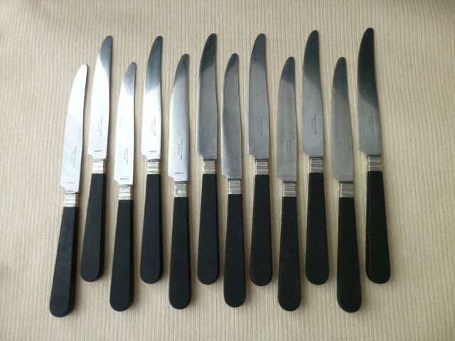 box of 12 table knives and 12 cheese knives Thiebaut Astruc de Lille