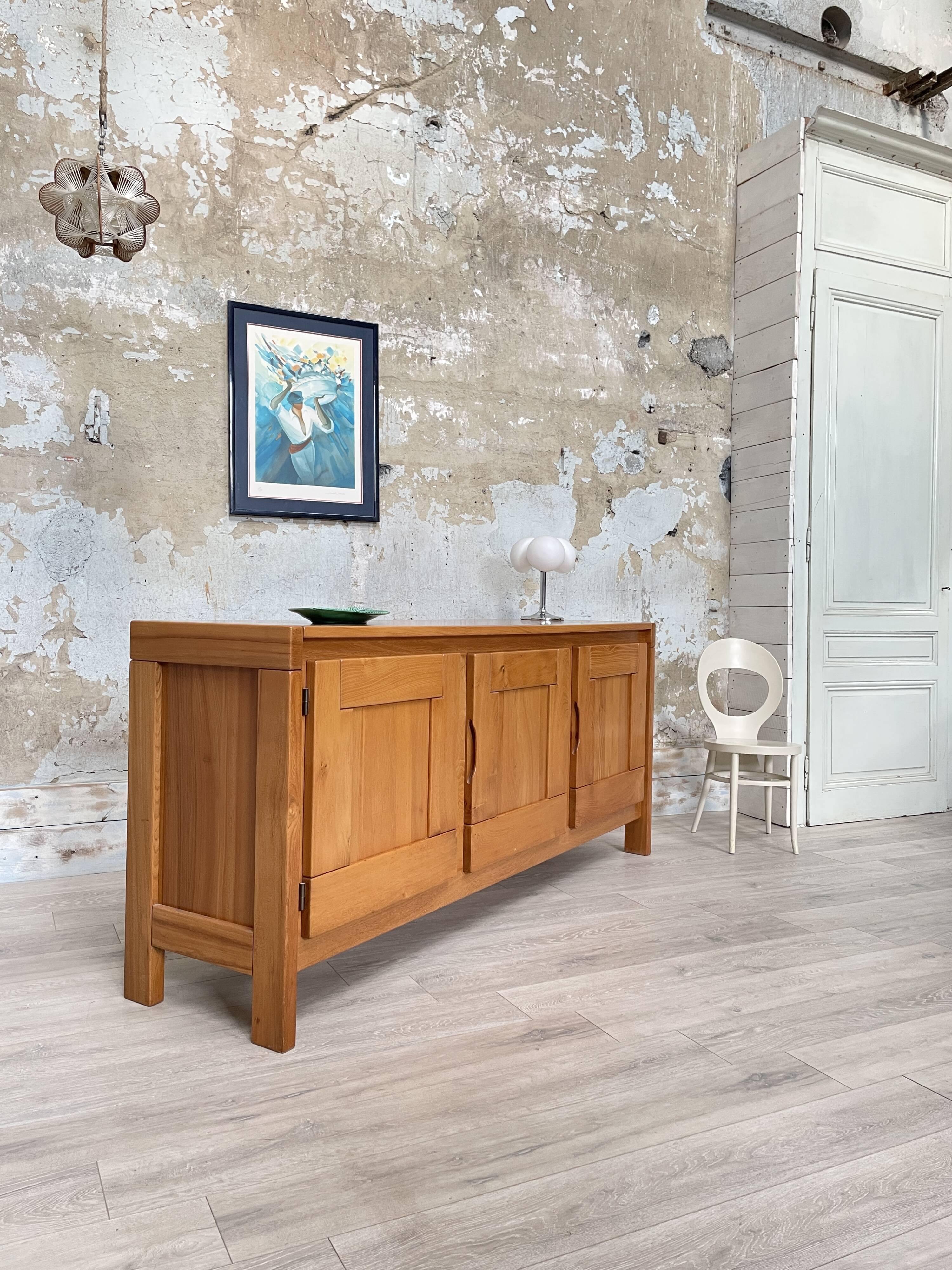 Enfilade en elme massif, REGAIN edition, circa 1980.