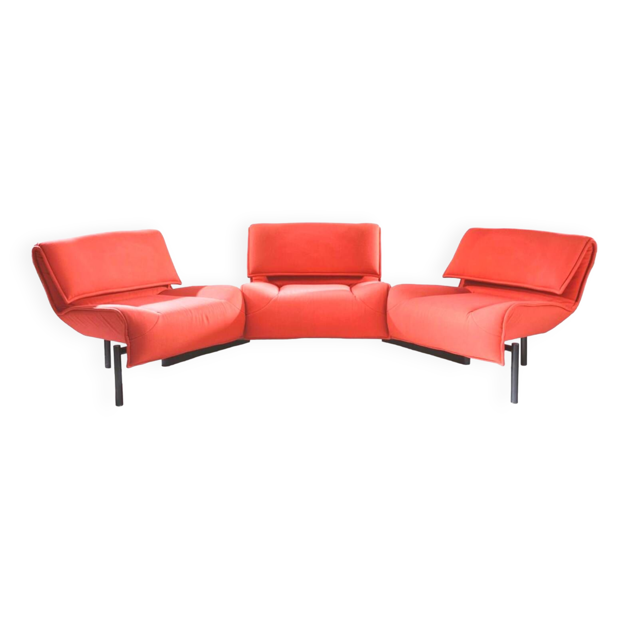 Leather sofa, Cassina Veranda model by Vico Magistretti