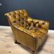 Set of 2 leather club chairs