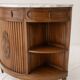 1930s buffet console in solid mahogany, marble and bevelled mirror.