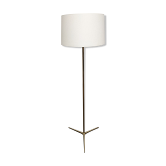 Minimalist bronze and brass floor lamp from the 50s/60s
