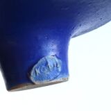 Blue ceramic cut signed with gilded decoration