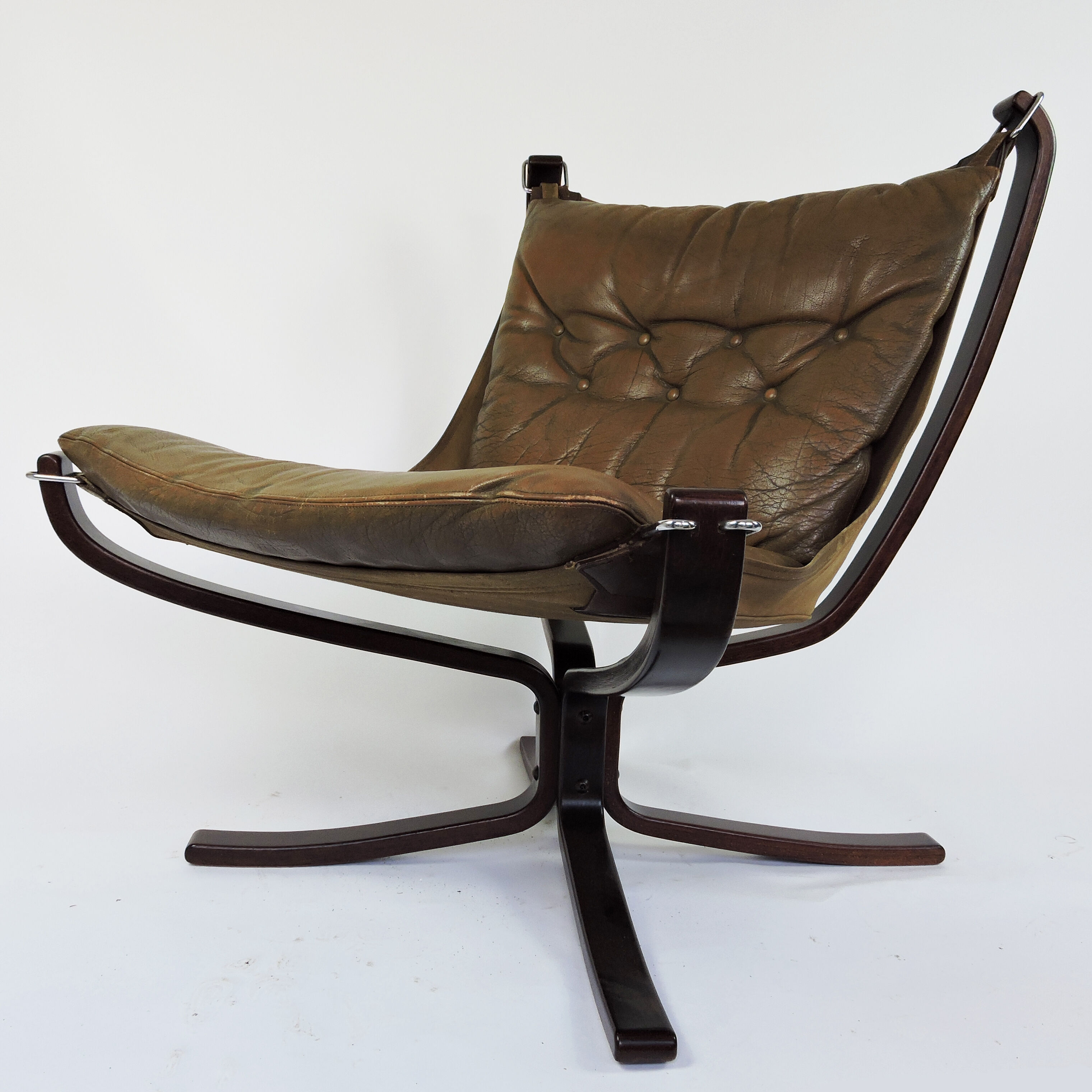 Falcon Chair and Ottoman by Sigurd Ressell, 1970s