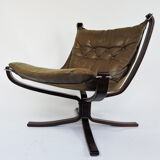 Falcon Chair and Ottoman by Sigurd Ressell, 1970s