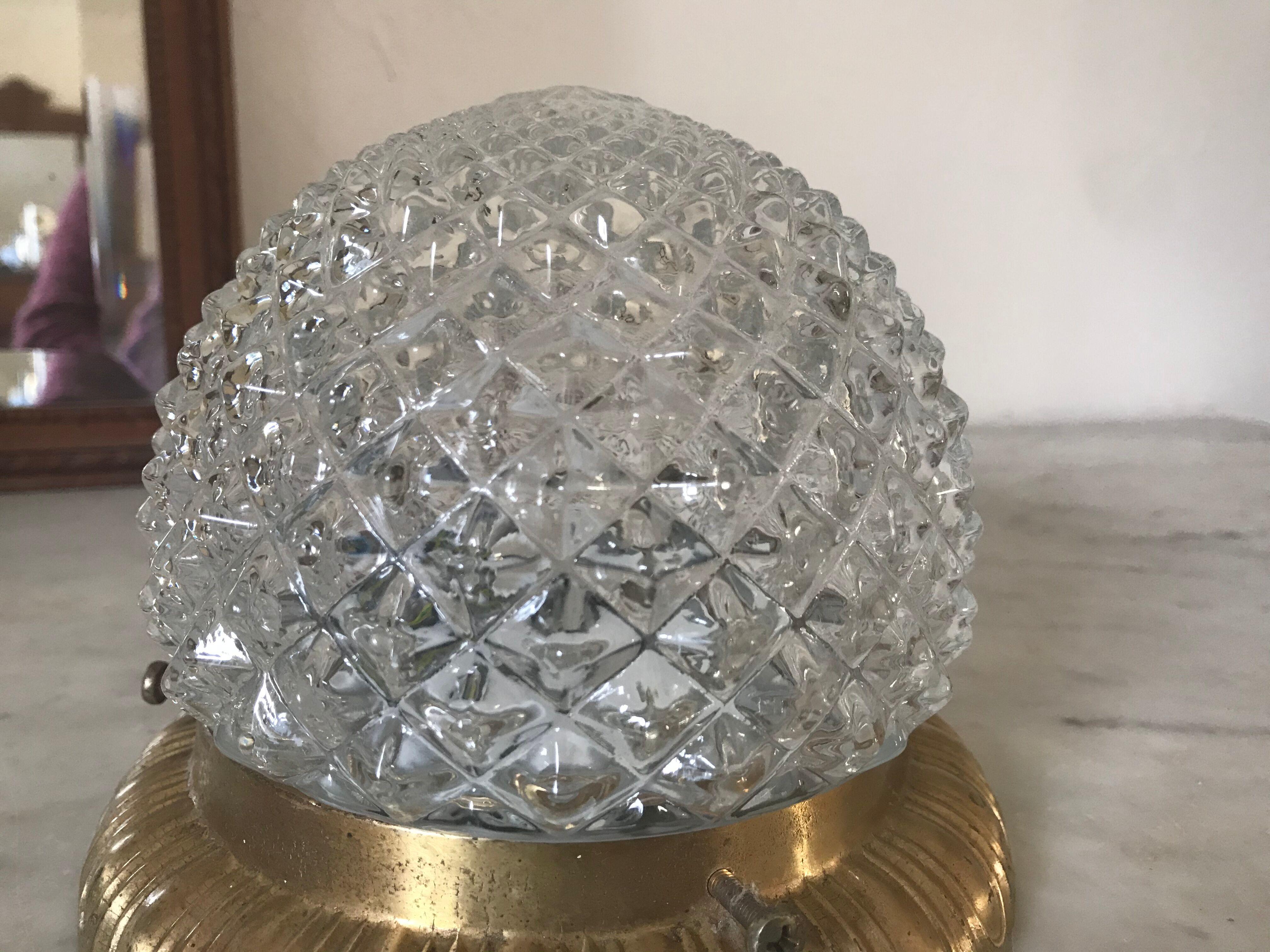 Vintage glass and brass ceiling