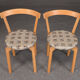 Stretched beech chairs