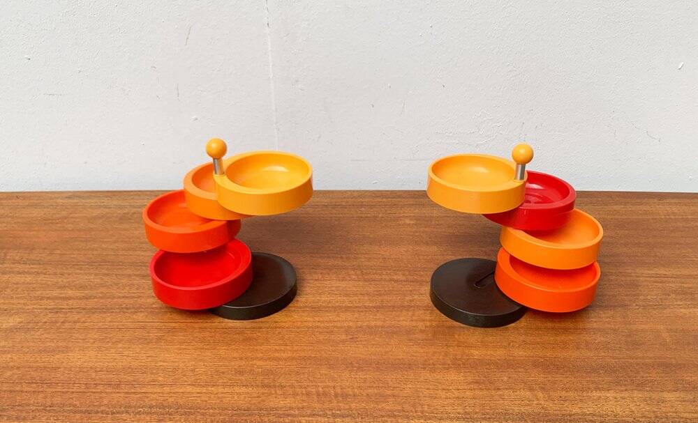 Extendable space-age pivoting bowls from the mid-century by Emsa, 1960s, set of 2.