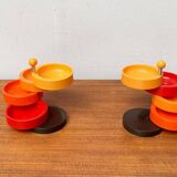 Extendable space-age pivoting bowls from the mid-century by Emsa, 1960s, set of 2.