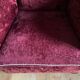 Paire de fauteuils club art déco velours frappé rouge bordeaux 1930