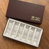 Set of 6 crystal knife rests