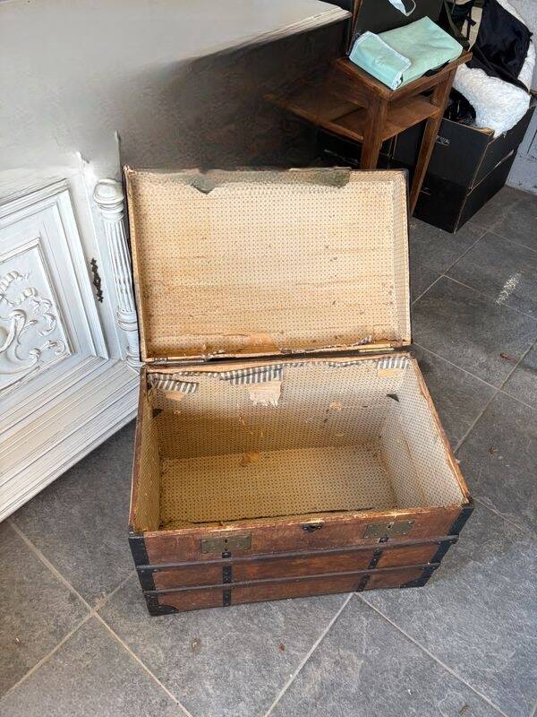 Coffre bois Malle ancienne