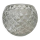 Vintage pressed glass bowl / pocket bowl – diamond pattern – 1960s/70s