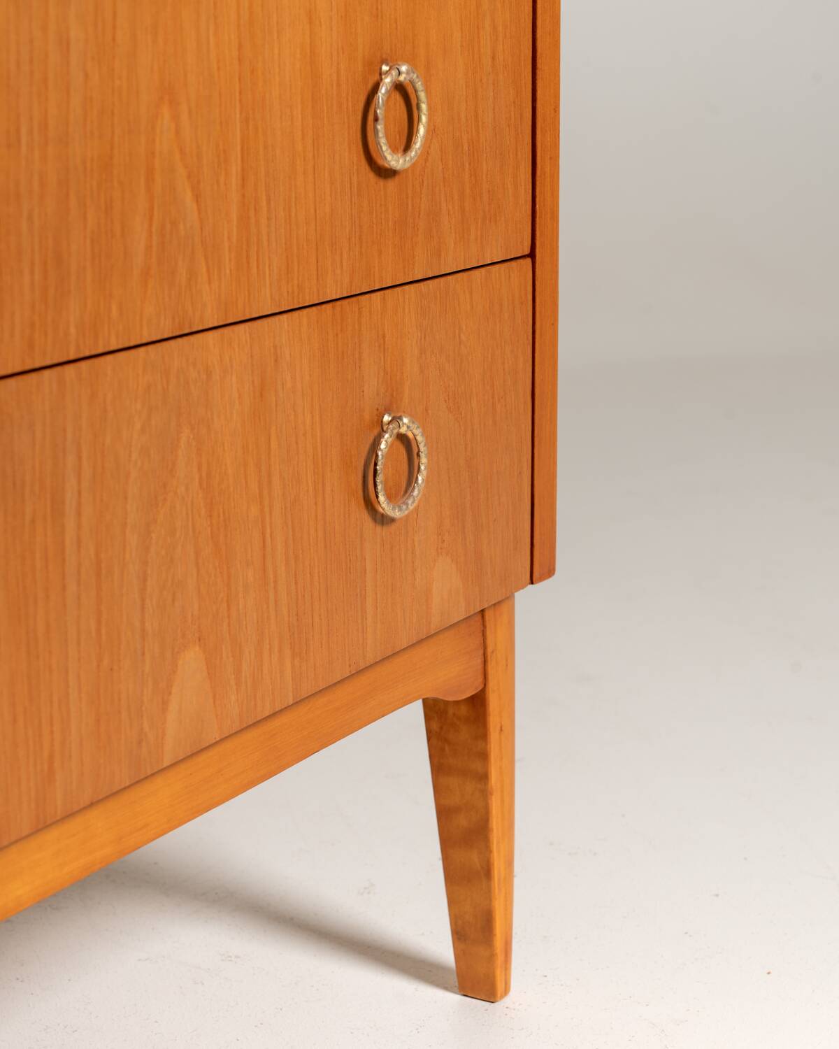 Scandinavian elm and burl wood secretary, 1950s/1960s