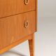 Scandinavian elm and burl wood secretary, 1950s/1960s