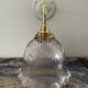 Vintage wall lamp in electrified holophane glass to new