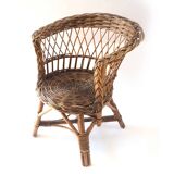 Rattan armchair for children