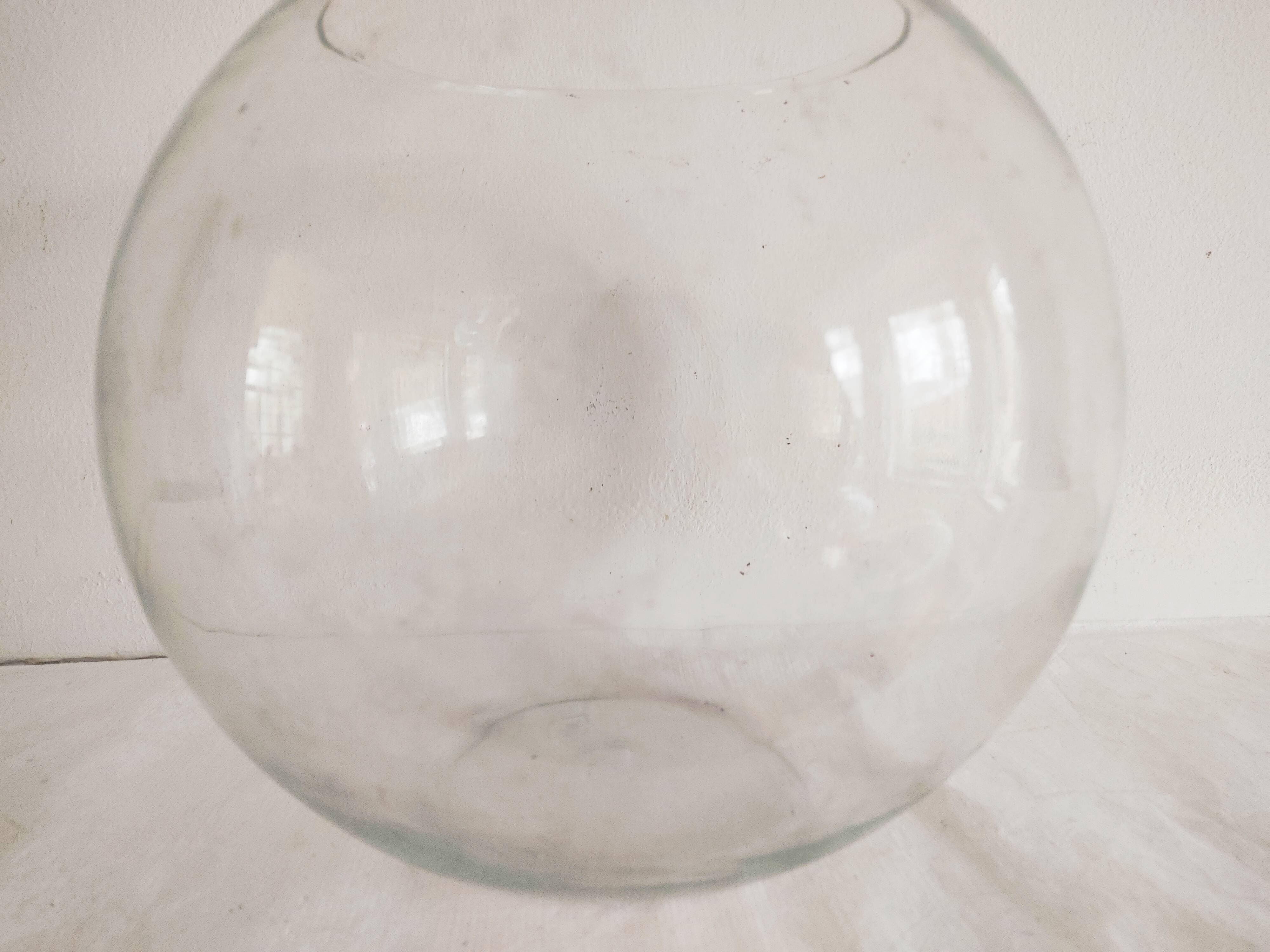 Vase boule en verre Laque Line