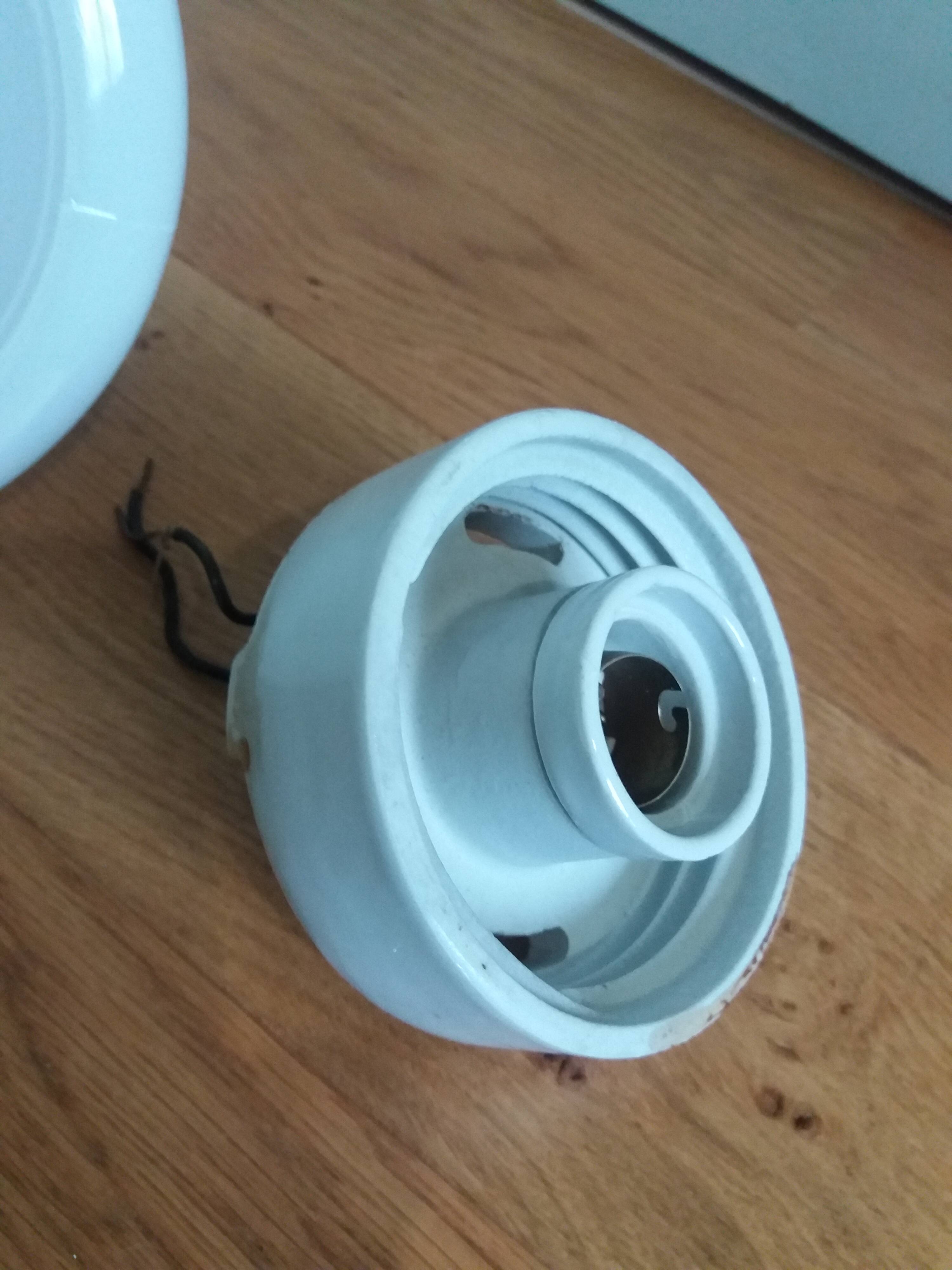 Opaline glass wall lamp