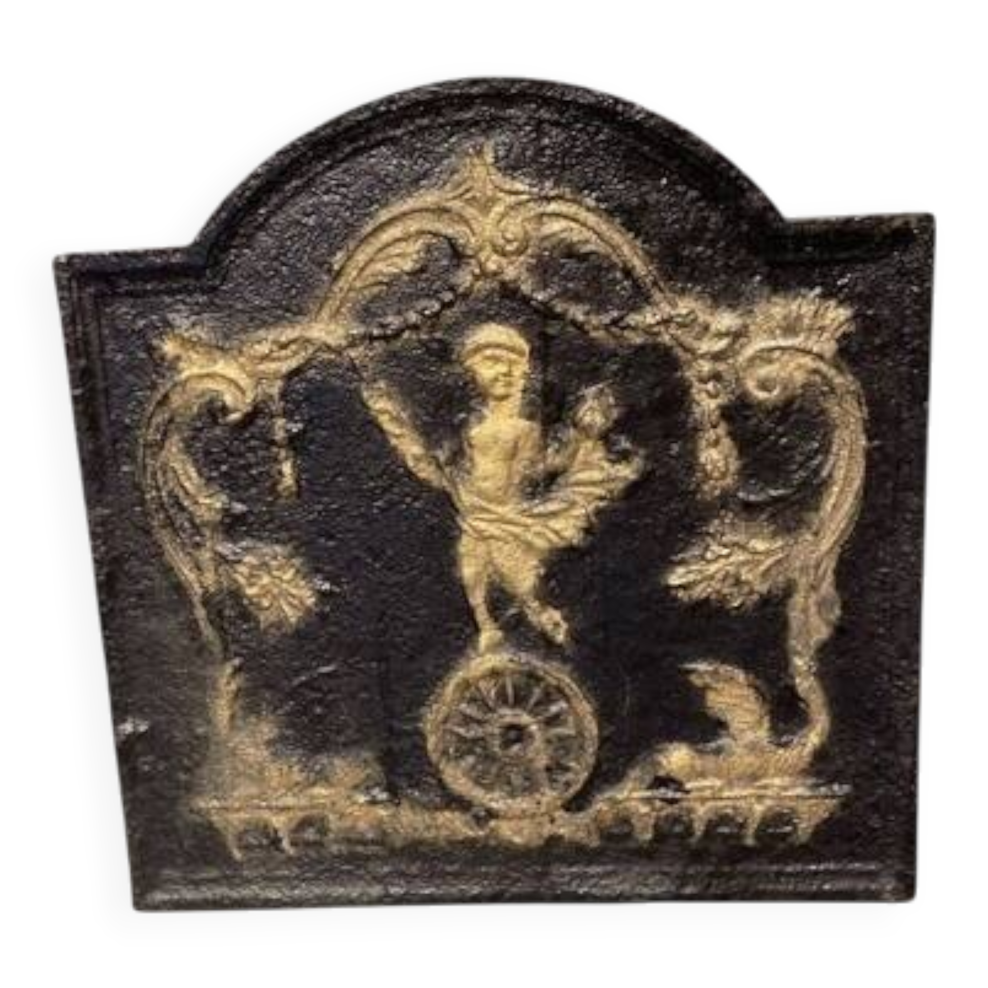 Cast iron fireplace plate